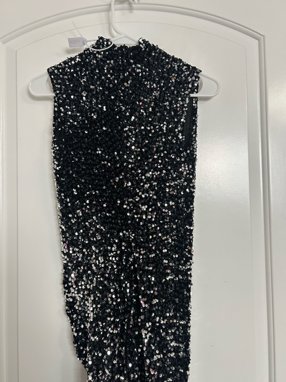 Mew Mews Sequin Sparkling Sleeveless Mini Dress Size M NWT Chic Wedding 90s Glam - Picture 12 of 14